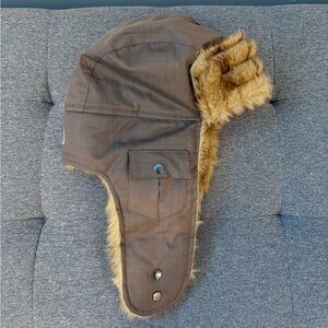 Lightly used North Face trapper/aviator hat brown